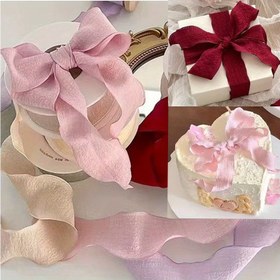 Resim DIY Malzeme Bowknot Bandı 4cm Puf Etek İpek Bandı Çiçek Buketi Ambalaj Hediye Kutusu Dekorasyonu için, Polyester Malzeme, Çağdaş Tarz, Bahar, Sonbahar, Kış ve Özel Günler için Mükemmel, Çiçek Buketi Dekoru | Dekoratif Bandı | Polyester Bandı 