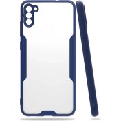 Resim Samsung Galaxy A11 Kılıf Lens Korumalı Hibrit Ince Silikon Kapak 