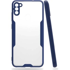 Resim Samsung Galaxy A11 Kılıf Lens Korumalı Hibrit Ince Silikon Kapak 