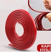 Resim Araç Kapı Koruma Fitili Çarpma Çizilme Önleyici Fitil Kırmızı 5Mt 