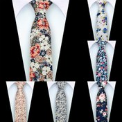 Resim RICNAIS Erkekler için Çiçek Desenli Pamuk Kravat - 6 cm Genişlikte, Yüksek Kaliteli Kumaş, Düğünler, Partiler ve İş Etkinlikleri İçin Klasik Moda Aksesuarı 