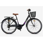 Resim Kron Tetra 3.0 - 26" City Bike - 15' - 21 Vites - V.b. - Mat Siyah-gri/mor 