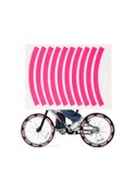 Resim Moveevo Çocuk Denge Bisikleti Işıma Yansıtan Bandlar - Pembe 10 Adet, Pvc Malzeme Gümüş 