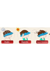 Resim Bebek Banyo Şapkası Siperi Köpük Siperlik Pembe Çok Renkli 