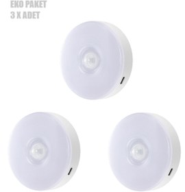 Resim Cata 3'lü Eko Paket Şarjlı Kabinet Sensörlü Mıknatıslı Ct-5180 
