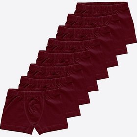 Resim Malabadi Erkek Çocuk Bordo 8'li Paket Pamuk Elastan Boxer 8m209 