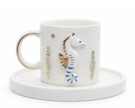 Resim Denizatı 2'li Kahve Fincanı Seti - 90 ml - EVET 