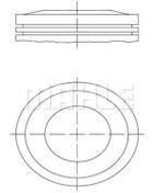 Resim MAHLE 0121000 Piston + Segman Std 77.60Mm ( Opel : Corsa C - Astra 1.4 Z Xe ) 8771666STD000G (WK926347) Mahle