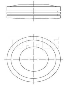 Resim MAHLE 0121000 Piston + Segman Std 77.60Mm ( Opel : Corsa C - Astra 1.4 Z Xe ) 8771666STD000G (WK926347) 