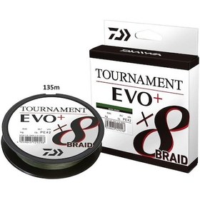 Resim Daiwa Tournament EVO+ 8B Dark Green İp Misina 135 M 