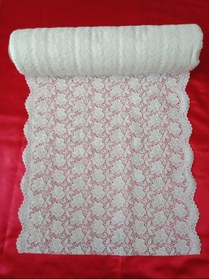 Resim HANK TİCARET 5 Metre Pvc Dantel Raf Sehpa Masa Fiskos Örtüsü Beyaz Gül Desen 