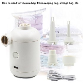 Resim Xindoker Beyaz Usb Çift Fonksiyonlu Hava Pompa - Şişirme Ve Havalandırma - Dış Mekan Taşınabilir - 140l/dak - Abs Malzeme - 1m Kablolu 