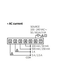 Resim Autonics Mt4w-aa-4n ,96x48mm 220vac 0..5a Ac Ampermetre 