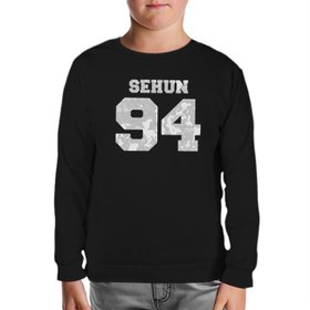 Resim EXO - Sehun 94 Siyah Çocuk Sweatshirt 