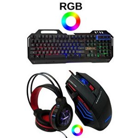 Resim Snrelk Sencrom RGB Gaming Klavye - Mouse - Kulaklık Full Oyuncu Klavye Set 