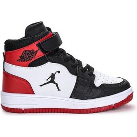 Resim Kiko Kids Haykat Cırtlı Basketbol Erkek/kız Çocuk Spor Ayakkabı Siyah - Kırmızı 