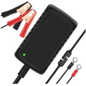 Resim Chuangyinshop Black 12v 750ma Akü Şarj Cihazı Ve Koruyucusu Araba Motosiklet Atv Çim Biçme 