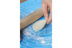 Resim Techno Station Yapışmaz Yuvarlak Silikon Hamur Haddeleme Matı Pişirme Pasta Pedi Levha Astar Kek Döner Tabla 