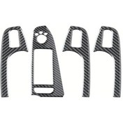 Resim Globalbloom 4pcs Carbon Fiber Abs Audi A4 A5 2013-2016 Kapı Pencere Buton Kapağı Right Low 