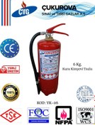 Resim CTG Yangın Söndürme Tüpü/6 Kg Tozlu/askı Aparatı/fosfor Levha/ev,ofis,otel,hastane,okul/hızlı Teslimat 