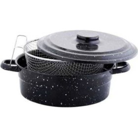 Resim Özbience Kapaklı Yapışmaz Kızartma Tava ve Fritöz Seti 