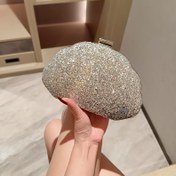 Resim Yeni Lüks Pullu Banket Çantası ile Elbise Akşam Clutch Bulut Çanta Gelin Nedime Cüzdan Zincirli Kadın Çantası Anneler Günü Hediyesi 