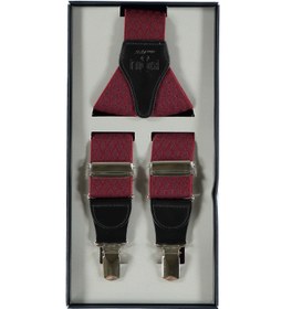Resim Kırmızı Desenli Pantolon Askısı - Slim Fit / Kırmızı / 00 