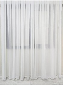 Resim Vakkorama Simli Kumaşlı Kalın Tül Perde Ekru 1 E 3 Pileli Et4030sımlı 