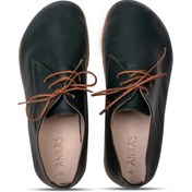 Resim Anka's Atelier Anka’s Yalın Kyoto Green Kadın Oxford Barefoot Ayakkabı | El Yapımı Deri Ayakkabı 