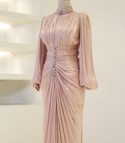Resim Zayra Tesettür Abiye - Krem / 38 