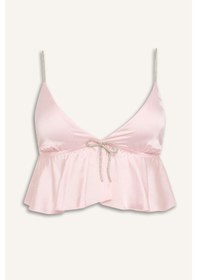 Resim Defacto Regular Fıt Askılı Saten Pijama Üst G1175ax26sppn648 Pembe-pn648 