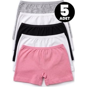 Resim Öts Kız Çocuk 5 Li Pamuklu Boxer Günlük Rahat Kesim 8210-5 Renkli 