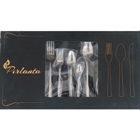 Resim Pırlanta 30 Parça 6 Kişilik Çatal Kaşık Takımı 30 Parça Kutulu Hediyelik Çeyizlik Takım - Blba-671108 