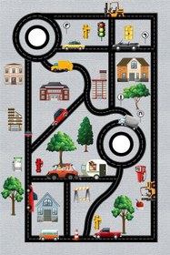 Resim G&C HOME SÜNGERLİ YUMUŞAK ÇOCUK, Oyun halısı dijital baskılı, kaymaz taban, Yıkanabilir 