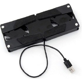 Resim 4275 Notebook Soğutucu Altlık Usb Laptop Altı Katlanabilir Çift Fanlı 