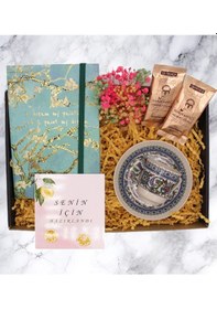 Resim Hediye Kutusu - Defter & Kahve Fincanı & Kahve 