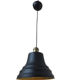 Resim Dylight Retro Metal Eskitme Duylu Siyah Içi Gold Tekli Sarkıt Avi 