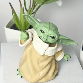 Resim STAR WARS Resmi Lisanslı Bebek Yoda PVC Figürü - Koleksiyonluk Ev & Araba Dekoru, Güç Gerektirmez, Hayranlar İçin Mükemmel Tatil Hediyesi, Parti & Masaüstü Süsleme, Hayranlık Veren Koleksiyon Parçası | Esprili Tasarım | Dayanıklı Koleksiyon 
