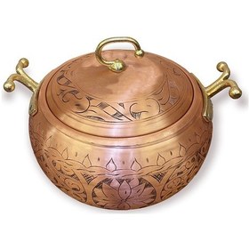 Resim İşlemeli Bakır Karpuz Güveç No:3 Bakır - Siyah 