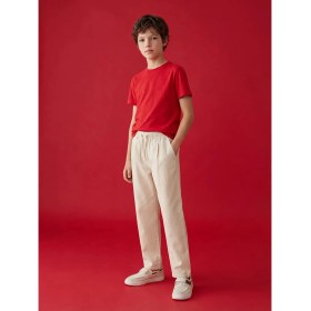 Resim LC Waikiki Lcw Kids Ekru Erkek Çocuk Keten Karışımlı Pantolon 