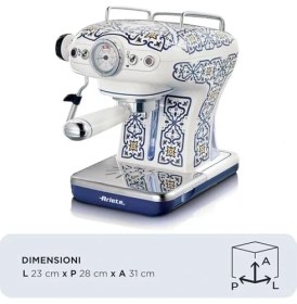 Resim Esmo Home Ariete Capri Espresso Kahve Makinesi 1389/1C - Maxi Cappuccino Cihazı, Süt Köpürtme Başlığı, 850 Watt, 0,9 Litre Çıkarılabilir Su Tankı, Çıkarılabilir Damlama Tepsisi ve Bardak Tutucu 