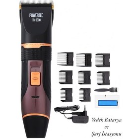 Resim Powertec Tr-3200 Yedek Bataryalı Saç Sakal Traş Makinesi 3022003 