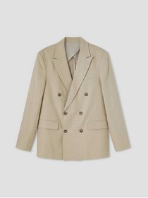 Resim LC Waikiki Bej Standart Kalıp Erkek Keten Blazer Ceket 