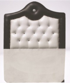 Resim Başlık ALC KRAL Model 120 cm Kenarları Deri Kumaş Kapitone Krem Renk El Yapımı 