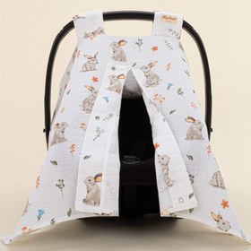 Resim Puset Örtüsü - Tek Taraflı - Kahverengi Tavşan 