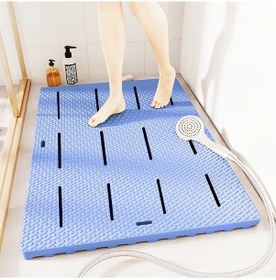 Resim Willowhaven Kaymaz Banyo Paspası Kalın Köpük Kir Dirençli 60x85cm Mavi 