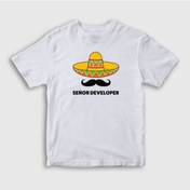 Resim Presmono Unisex Çocuk Senior Developer Yazılımcı T-Shirt 