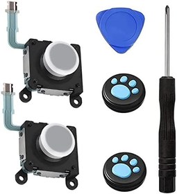 Resim Sesyomr 2-Pack Replacement Joystick Button 3D Rocker Analog ThumbStick Replacement for Sony PSV 2000 PS Vita 2000 2001 White 
