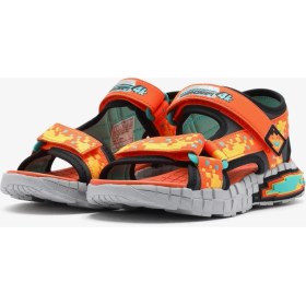 Resim Skechers Megasplash 4K Büyük Erkek Çocuk Turuncu Erkek Çocuk Sandalet 402161L Orbk 