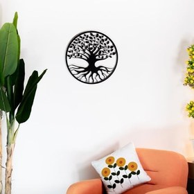 Resim Sezart Hayat Ağacı ve Kuşlar Metal Duvar Tablosu – Doğal Temalı Dekor Altın 72,5 x 73 